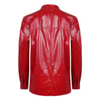 Ayzaria Kırmızı Kadın Rugan Deri Gömlek