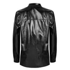 Ayzaria Siyah Kadın Rugan Deri Gömlek