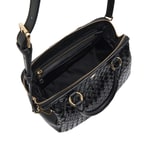 Azalea Siyah Kadın Örgü Deri El Çantası