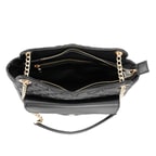 Azaliya Siyah Kadın Kapitone Deri Omuz Çantası