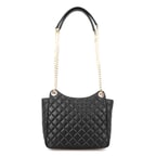 Azaliya Siyah Kadın Kapitone Deri Omuz Çantası