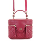 Azelie Bordo Kadın Kapitone Deri El Çantası