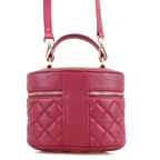 Azelie Bordo Kadın Kapitone Deri El Çantası