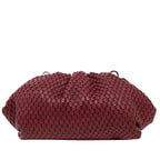 Azure Kadın Omuz Askılı Örgü Deri Clutch