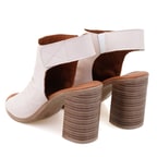 Baily Pudra Kadın Topuklu Deri Sandalet