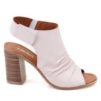 Baily Pudra Kadın Topuklu Deri Sandalet