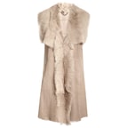 Bej Bibiana Kadın Kürk Yelek