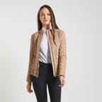 Bej Fernanda Kadın Deri Mont