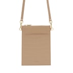 Bej Kadın Kroko Baskılı Telefon Çantası