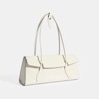 Bej Kadın Yaprak Detaylı Deri Omuz Çantası