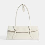 Bej Kadın Yaprak Detaylı Deri Omuz Çantası