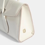 Bej Kadın Yaprak Detaylı Deri Omuz Çantası