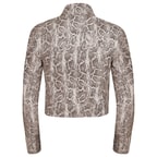 Bej Ninfe Kadın Deri Mont