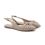 Bej Nodo Kadın Deri Babet