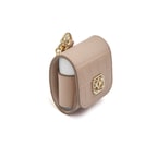 Bej Zincir Detaylı Deri Airpods Kılıfı