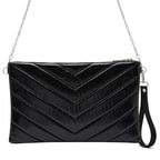 Belize Siyah Kadın Kapitone Portföy Çanta