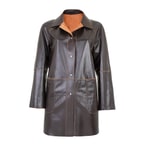 Bena Konyak Kadın Çift Taraflı Süet Deri Pardösü