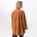 Bena Konyak Kadın Çift Taraflı Süet Deri Pardösü