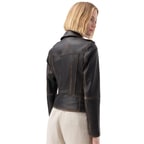 Benvolio Kahve Kadın Vintage Biker Deri Ceket