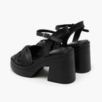 Bette Siyah Kadın Deri Sandalet