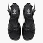 Bette Siyah Kadın Deri Sandalet