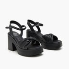 Bette Siyah Kadın Deri Sandalet