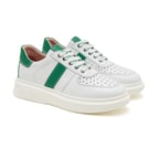 Beyaz Ange Kadın Deri Spor Ayakkabı