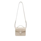 Beyaz Diode Kadın Deri Omuz Askılı Çanta