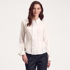 Beyaz Kadın Klasik Gömlek