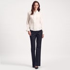 Beyaz Kadın Klasik Gömlek