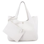 Beyaz Megan Kadın Deri Omuz Askılı Çanta