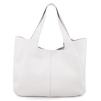 Beyaz Megan Kadın Deri Omuz Askılı Çanta