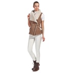 Beyaz Valeria Kadın Kürk Yelek