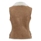 Beyaz Valeria Kadın Kürk Yelek