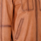 Bidziil Taba Erkek Vintage Bomber Deri Mont