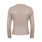 Bienna Bej Kadın Panelli Deri Ceket