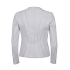 Bienna Beyaz Kadın Panelli Deri Ceket