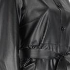 Blinda Siyah Kadın Deri Elbise