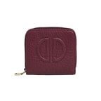 Bordo D Logolu Kadın Deri Cüzdan