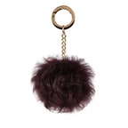 Bordo Kadın Ponpon Anahtarlık