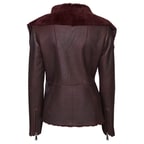 Bordo Lucia Kadın Kısa Kürk Kaban