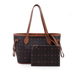 Boris Kahve Kadın Monogram Omuz Çantası