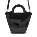 Botti Siyah Kadın Rugan Deri El Çantası