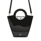 Botti Siyah Kadın Rugan Deri El Çantası