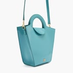 Botti Turkuaz Kadın Rugan Deri El Çantası