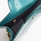 Botti Turkuaz Kadın Rugan Deri El Çantası