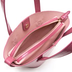 Brenda Fuşya Kadın Deri Alışveriş Çantası 