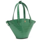 Brenda Yeşil Kadın Deri Alışveriş Çantası 