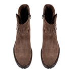 Brices Kemer Aksesuarlı Taba Kadın Topuklu Süet Bot