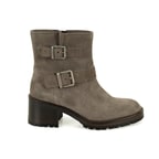 Brices Kemer Aksesuarlı Vizon Kadın Topuklu Süet Bot